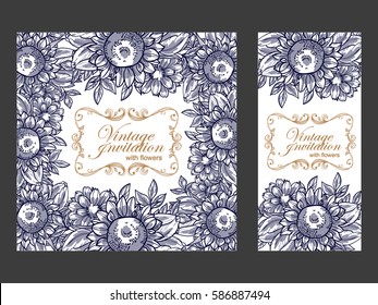 Romantic invitation. Wedding, marriage, bridal, birthday, Valentine's day.