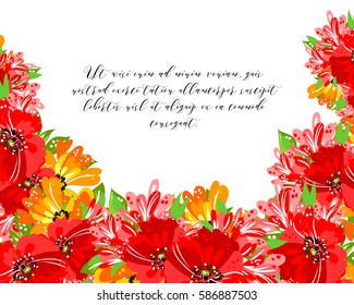 Romantic invitation. Wedding, marriage, bridal, birthday, Valentine's day.
