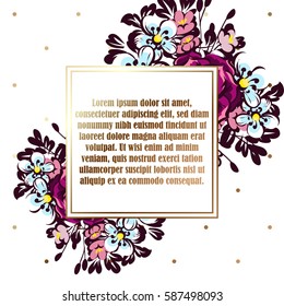 Romantic invitation. Wedding, marriage, bridal, birthday, Valentine's day.