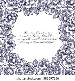 Romantic invitation. Wedding, marriage, bridal, birthday, Valentine's day.