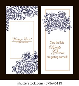 Romantic invitation. Wedding, marriage, bridal, birthday, Valentine's day.