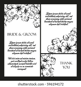 Romantic invitation. Wedding, marriage, bridal, birthday, Valentine's day.