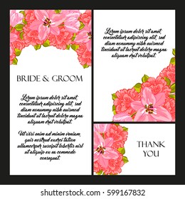 Romantic invitation. Wedding, marriage, bridal, birthday, Valentine's day.
