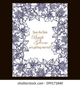 Romantic invitation. Wedding, marriage, bridal, birthday, Valentine's day.