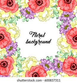 Romantic invitation. Wedding, marriage, bridal, birthday, Valentine's day.