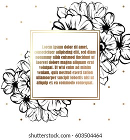 Romantic invitation. Wedding, marriage, bridal, birthday, Valentine's day.