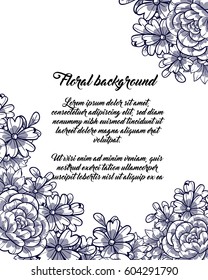 Romantic invitation. Wedding, marriage, bridal, birthday, Valentine's day.