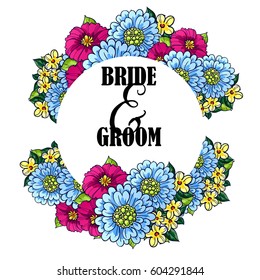 Romantic invitation. Wedding, marriage, bridal, birthday, Valentine's day.