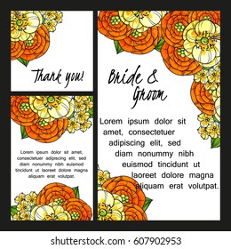 Romantic invitation. Wedding, marriage, bridal, birthday, Valentine's day.