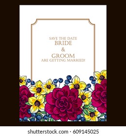 Romantic invitation. Wedding, marriage, bridal, birthday, Valentine's day.