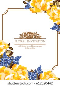Romantic invitation. Wedding, marriage, bridal, birthday, Valentine's day. Romantic invitation. Wedding, marriage, bridal, birthday, Valentine's day.