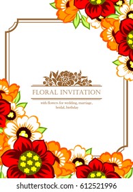 Romantic invitation. Wedding, marriage, bridal, birthday, Valentine's day.