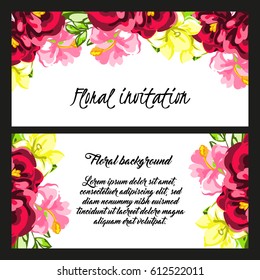 Romantic invitation. Wedding, marriage, bridal, birthday, Valentine's day.