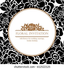 Romantic invitation. Wedding, marriage, bridal, birthday, Valentine's day.