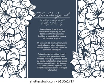 Romantic invitation. Wedding, marriage, bridal, birthday, Valentine's day.