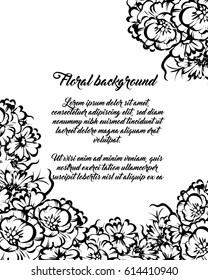 Romantic invitation. Wedding, marriage, bridal, birthday, Valentine's day.