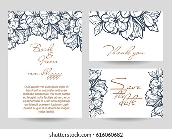 Romantic invitation. Wedding, marriage, bridal, birthday, Valentine's day.