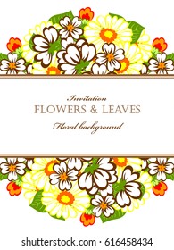 Romantic invitation. Wedding, marriage, bridal, birthday, Valentine's day.