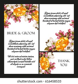 Romantic invitation. Wedding, marriage, bridal, birthday, Valentine's day.
