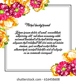 Romantic invitation. Wedding, marriage, bridal, birthday, Valentine's day.