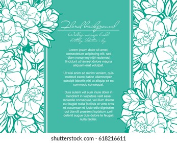 Romantic invitation. Wedding, marriage, bridal, birthday, Valentine's day.