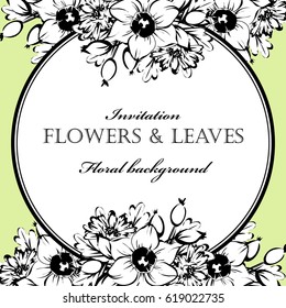 Romantic invitation. Wedding, marriage, bridal, birthday, Valentine's day.