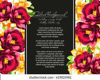 Romantic invitation. Wedding, marriage, bridal, birthday, Valentine's day.