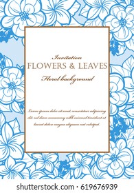 Romantic invitation. Wedding, marriage, bridal, birthday, Valentine's day.