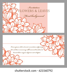 Romantic invitation. Wedding, marriage, bridal, birthday, Valentine's day.