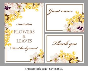 Romantic invitation. Wedding, marriage, bridal, birthday, Valentine's day.