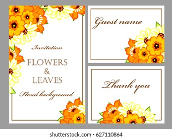 Romantic invitation. Wedding, marriage, bridal, birthday, Valentine's day.