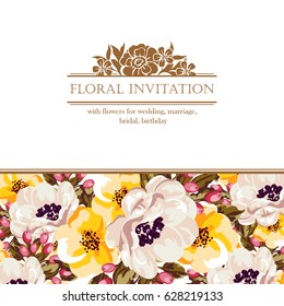 Romantic invitation. Wedding, marriage, bridal, birthday, Valentine's day. Romantic invitation. Wedding, marriage, bridal, birthday, Valentine's day.