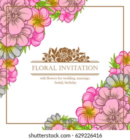 Romantic invitation. Wedding, marriage, bridal, birthday, Valentine's day.
