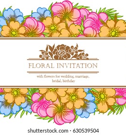 Romantic invitation. Wedding, marriage, bridal, birthday, Valentine's day.