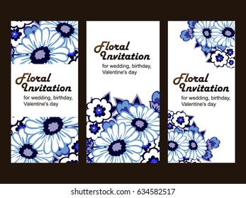 Romantic invitation. Wedding, marriage, bridal, birthday, Valentine's day.