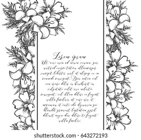 Romantic invitation. Wedding, marriage, bridal, birthday, Valentine's day.