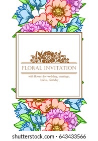 Romantic invitation. Wedding, marriage, bridal, birthday, Valentine's day.