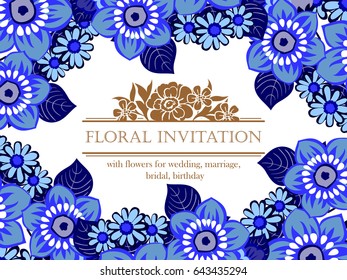 Romantic invitation. Wedding, marriage, bridal, birthday, Valentine's day.