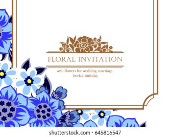 Romantic invitation. Wedding, marriage, bridal, birthday, Valentine's day.
