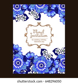 Romantic invitation. Wedding, marriage, bridal, birthday, Valentine's day.