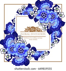 Romantic invitation. Wedding, marriage, bridal, birthday, Valentine's day.