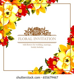 Romantic invitation. Wedding, marriage, bridal, birthday, Valentine's day.