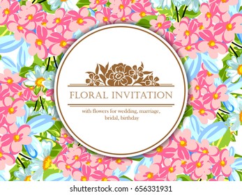 Romantic invitation. Wedding, marriage, bridal, birthday, Valentine's day.