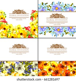 Romantic invitation. Wedding, marriage, bridal, birthday, Valentine's day.
