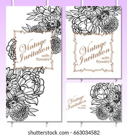 Romantic invitation. Wedding, marriage, bridal, birthday, Valentine's day.