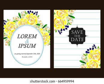 Romantic invitation. Wedding, marriage, bridal, birthday, Valentine's day.