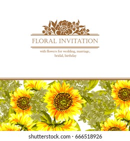 Romantic invitation. Wedding, marriage, bridal, birthday, Valentine's day.