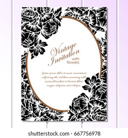 Romantic invitation. Wedding, marriage, bridal, birthday, Valentine's day.