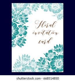 Romantic invitation. Wedding, marriage, bridal, birthday, Valentine's day.