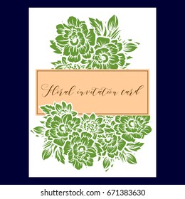 Romantic invitation. Wedding, marriage, bridal, birthday, Valentine's day.